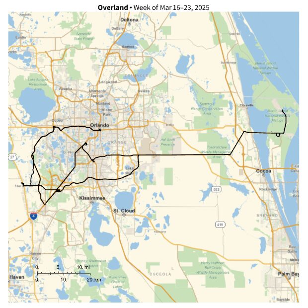 Travels: March 16–22